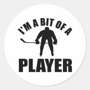 Cool Ice hockey design Classic Round Sticker
