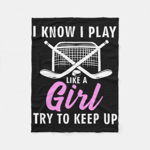 Cool Ice Hockey For Women Girls Field Hockey Lover Fleece Blanket