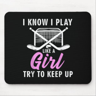 Cool Ice Hockey For Women Girls Field Hockey Lover Mouse Pad