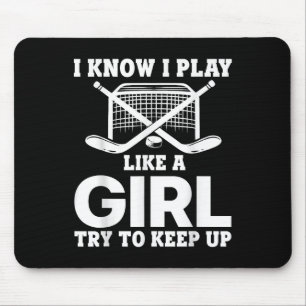 Cool Ice Hockey For Women Girls Field Hockey Lover Mouse Pad