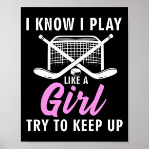 Cool Ice Hockey For Women Girls Field Hockey Lover Poster