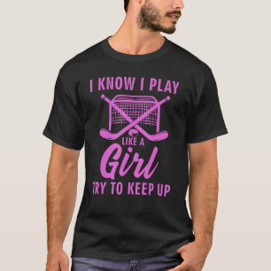 Cool Ice Hockey For Women Girls Field Hockey  Team T-Shirt