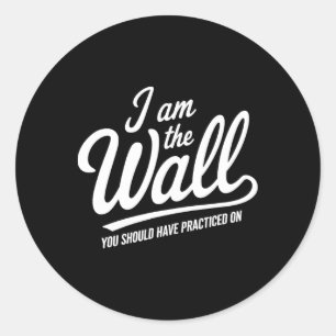 Cool Ice Hockey Goalie Confidence Quote Classic Round Sticker