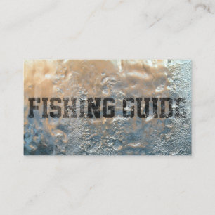 Cool Ice Typography Fishing Guide Charter Business Card