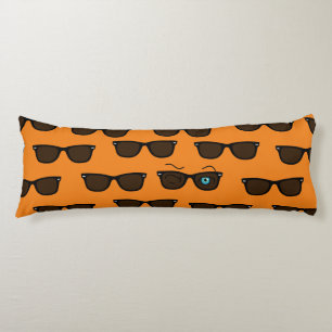 Cool iconic winkS Black Sunglasses Pattern Body Cushion