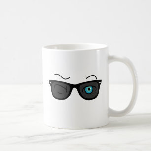 Cool iconic winkS Wayfarer Glasses Black Coffee Mug