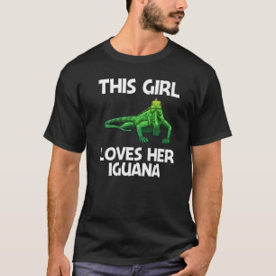 Cool Iguana For Girls Kids Lizard Reptile Herpeto T-Shirt
