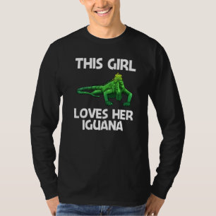 Cool Iguana For Girls Kids Lizard Reptile  Herpeto T-Shirt
