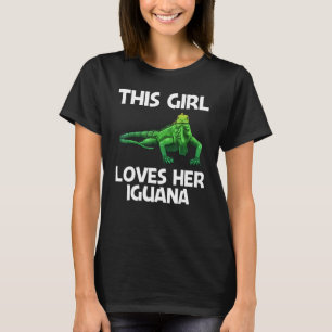 Cool Iguana For Girls Kids Lizard Reptile Herpeto T-Shirt