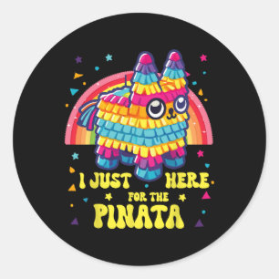 Cool I'm Just Here For The Pinata Funny Cinco De M Classic Round Sticker