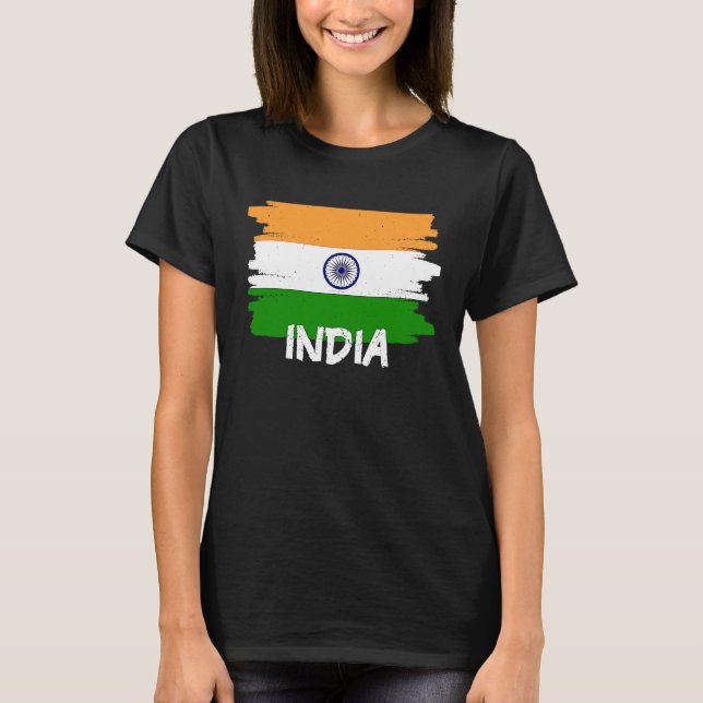 Cool India Flag T-Shirt (Front)