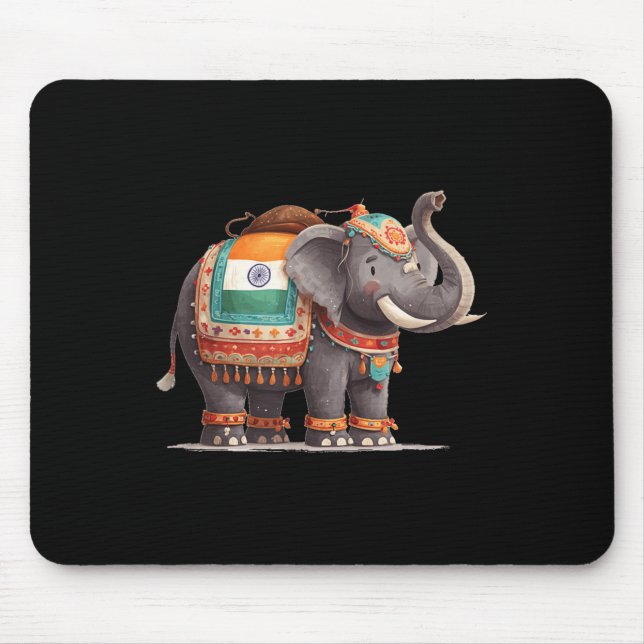 Cool Indian Animals Costume For Elephants Lovers  Mouse Pad (Front)