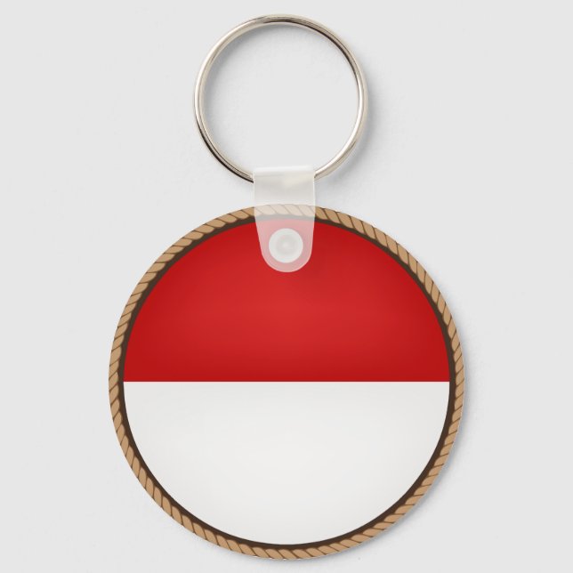 Cool Indonesia Flag Seal Key Ring (Front)