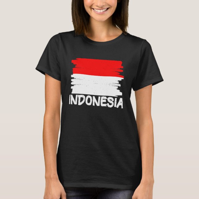 Cool Indonesia Flag T-Shirt (Front)