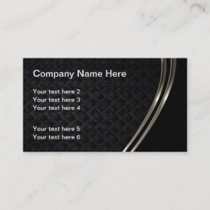 Cool Industrial Look Black Metal Business Card