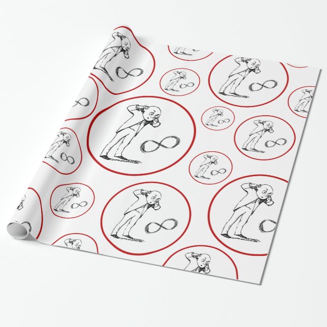 Cool Infinity Symbol Philosophical Wrapping Paper (Unrolled)
