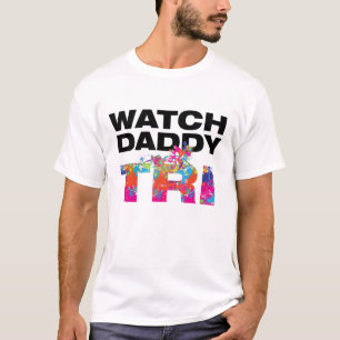 Cool Inspirational Triathlon Sport Colour Splatter T-Shirt