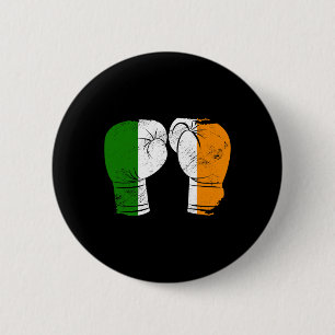 Cool Ireland Flag Vintage Irish Flag Boxing Gloves 6 Cm Round Badge