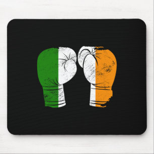 Cool Ireland Flag Vintage Irish Flag Boxing Gloves Mouse Pad