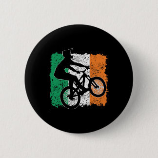 Cool Ireland Flag Vintage Irish Flag Mtb Mountain  6 Cm Round Badge