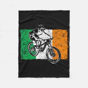 Cool Ireland Flag Vintage Irish Flag Mtb Mountain Fleece Blanket