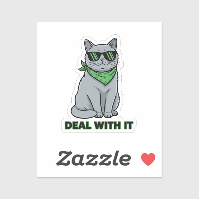 Cool Irish Cat With Sunglasses Swag St Patrick  (Sheet)