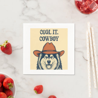 "Cool it, Cowboy" Napkin