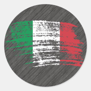 Cool Italian flag design Classic Round Sticker
