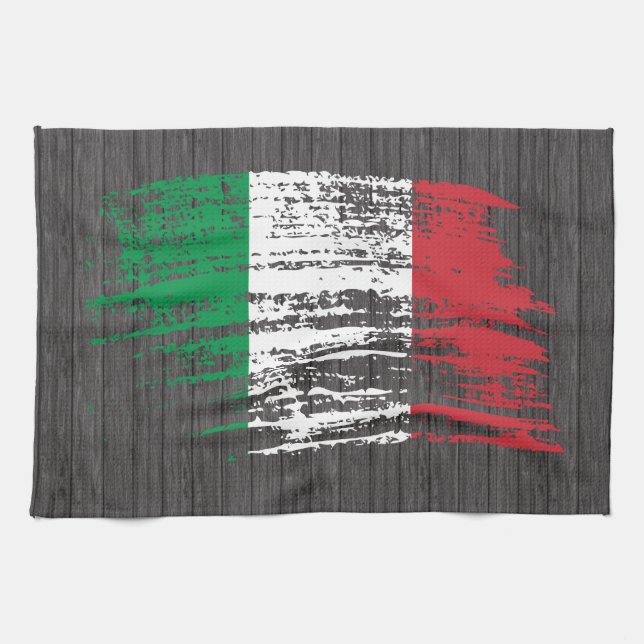 Cool Italian flag design Tea Towel (Horizontal)