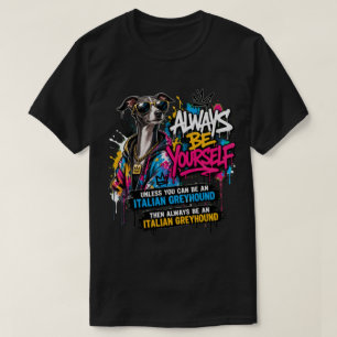 Cool Italian Greyhound Graffiti Streetwear Art T-Shirt