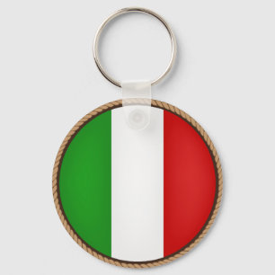 Cool Italy Flag Seal Key Ring