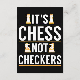 cool its chess not checkers checkers players gift enclosure card