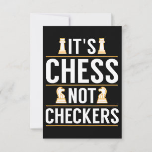 cool its chess not checkers checkers players gift RSVP card