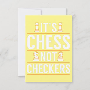 cool its chess not checkers checkers players gift thank you card