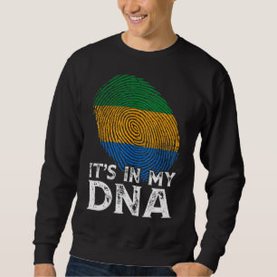 Cool It's In My Dna Gabon Flag Fingerprint Patriot Sweatshirt