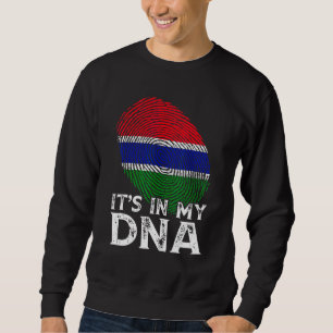 Cool It's In My Dna Gambia Flag Fingerprint Patrio Sweatshirt