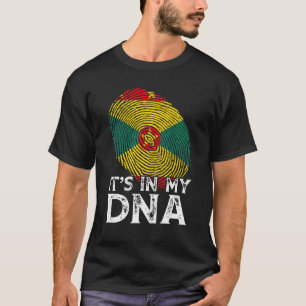 Cool It's In My Dna Grenada Flag Fingerprint Patri T-Shirt
