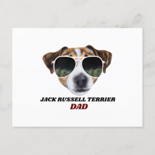 Cool Jack Russell Terrier Dad Father's Day Dogs Postcard