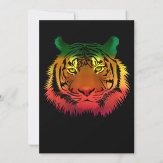 Cool Jamaican Tiger Flag Invitation