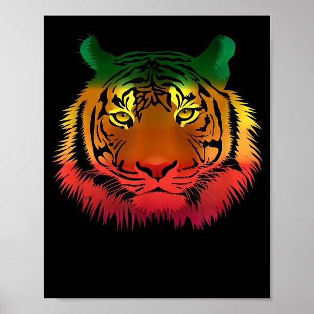 Cool Jamaican Tiger Flag Poster (Front)