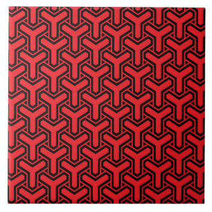 cool Japan red pattern Ceramic Tile
