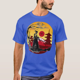 Cool Japanese Art Samurai, Cute Japanese View Grap T-Shirt