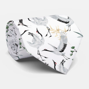cool Japanese bird tiled pattern Tie