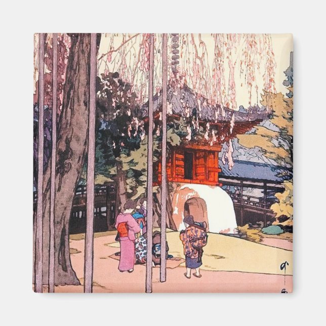 Cool japanese Cherry Tree in Kawagoe Yoshida art Magnet (Front)