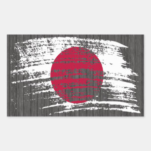 Cool Japanese flag design Rectangular Sticker