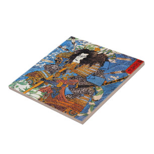 Cool japanese Legendary Samurai Sanin Warrior art Tile