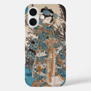 Cool japanese maiko geisha vintage lady art iPhone 16 case