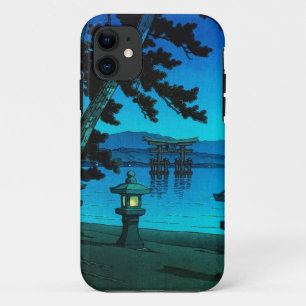 Cool japanese moonlit night gate sea hasui kawase iPhone 11 case