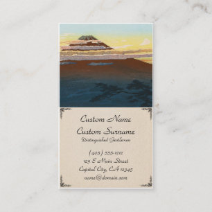 Cool japanese mountain fuji sunset clouds scenery business card