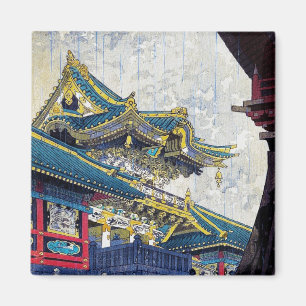 Cool  Japanese Shiro Kasamatsu Ancient Shrine art Magnet